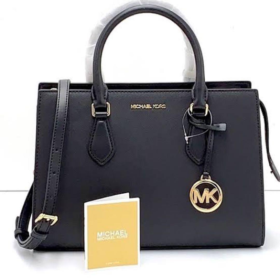 Michael Kors SHEILA センタージップ サッチェル ミディアム黒