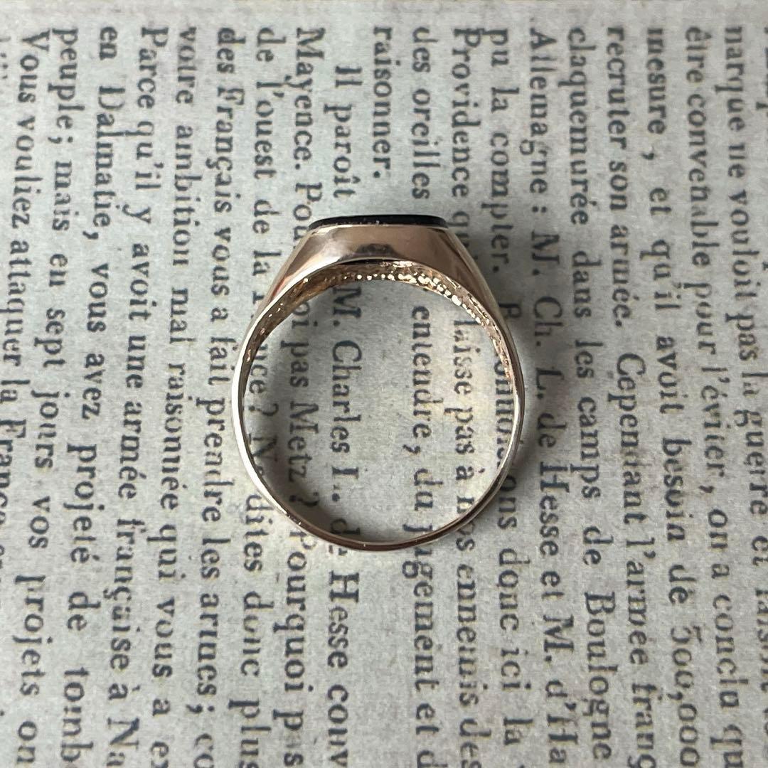 希少　英国　イギリス　ヴィンテージ　9k 9金　プレイボーイリング