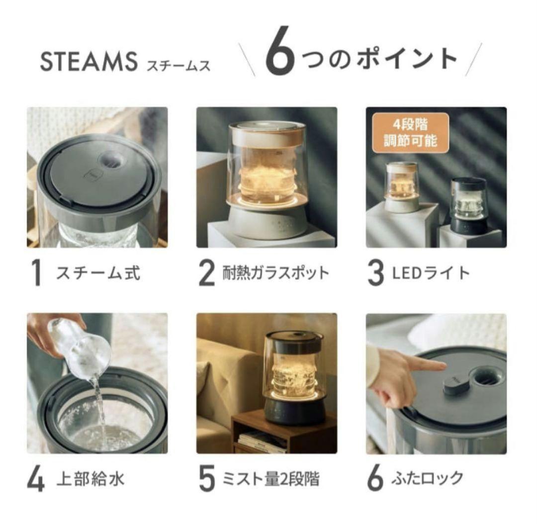 QUADS ガラススチーム加湿器 GLASS 本田翼さん愛用カラー　新品　未開封
