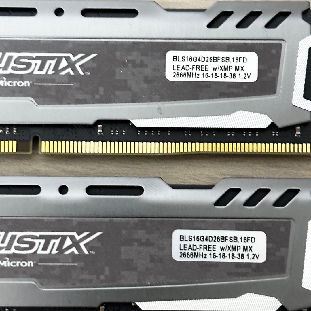 32GB（16GBx2枚）✨ crucial DDR4-2666 メモリ