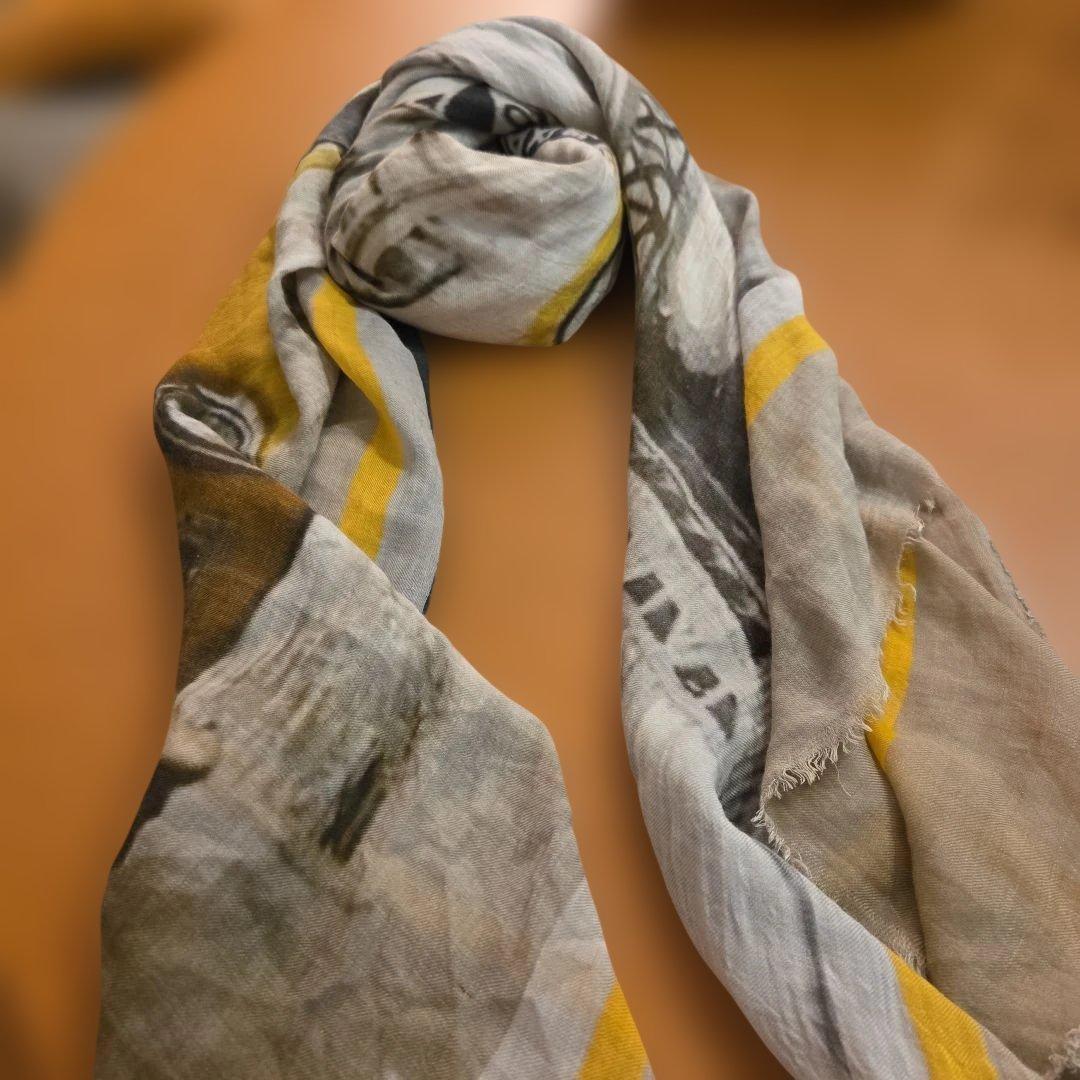 カシミア混✨高級✨　オットトレディッチ　ニューヨーク柄