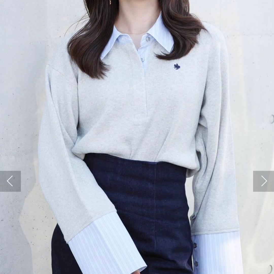 【POLO BCSコラボ】シャツカラーカフスニットプルオーバー