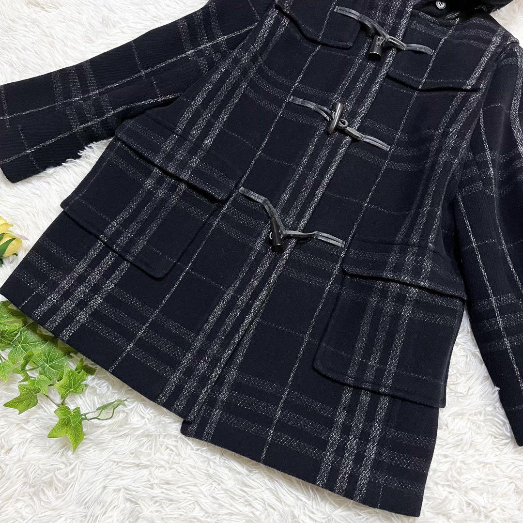 訳あり極美品 大きいサイズ バーバリーロンドン ダッフルコート ノバチェック