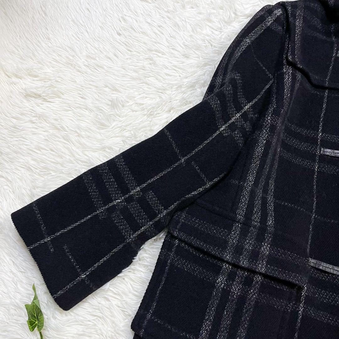 訳あり極美品 大きいサイズ バーバリーロンドン ダッフルコート ノバチェック