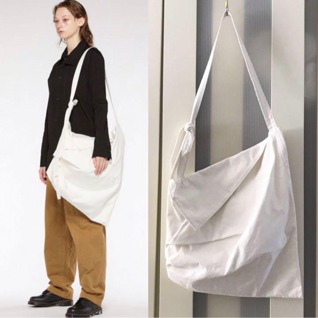 20AW ヨウジヤマモト Y’s キャンバスドレープショルダーバッグ ワイズ 白