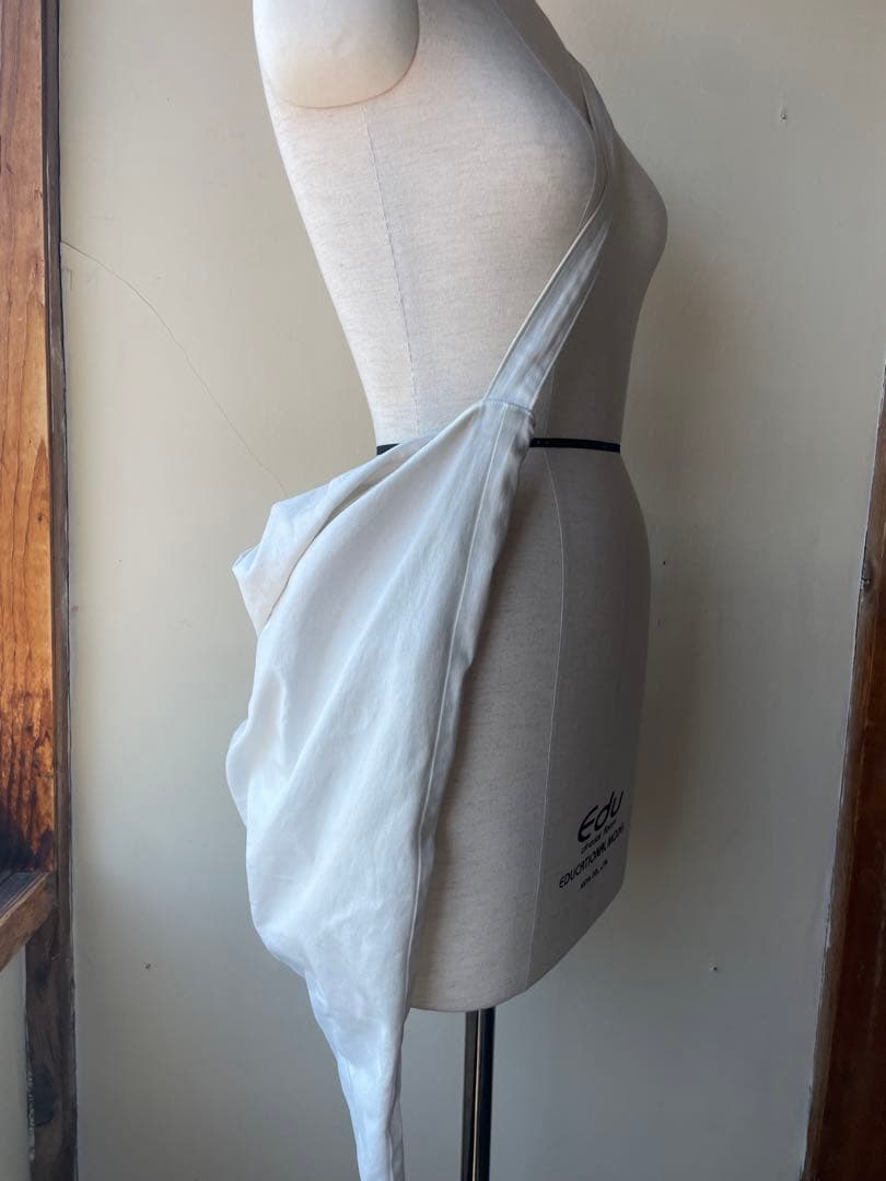 20AW ヨウジヤマモト Y’s キャンバスドレープショルダーバッグ ワイズ 白