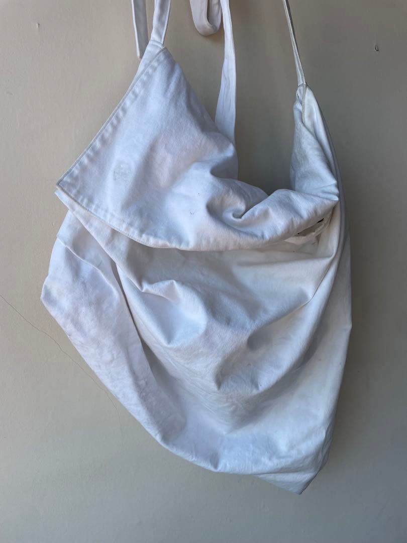 20AW ヨウジヤマモト Y’s キャンバスドレープショルダーバッグ ワイズ 白