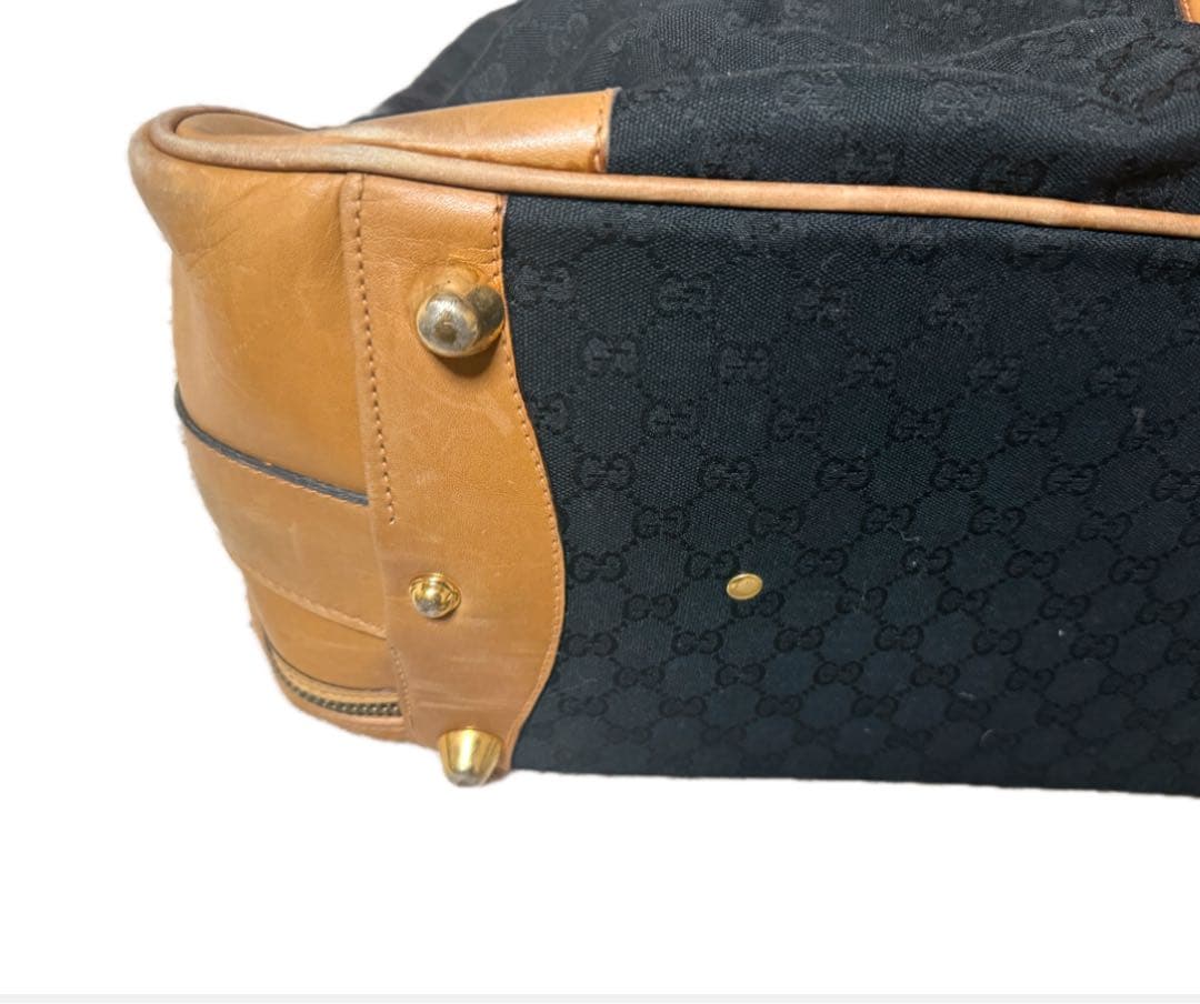 ヴィンテージ 80'S OLD GUCCI キャンバス レザー スーツケース