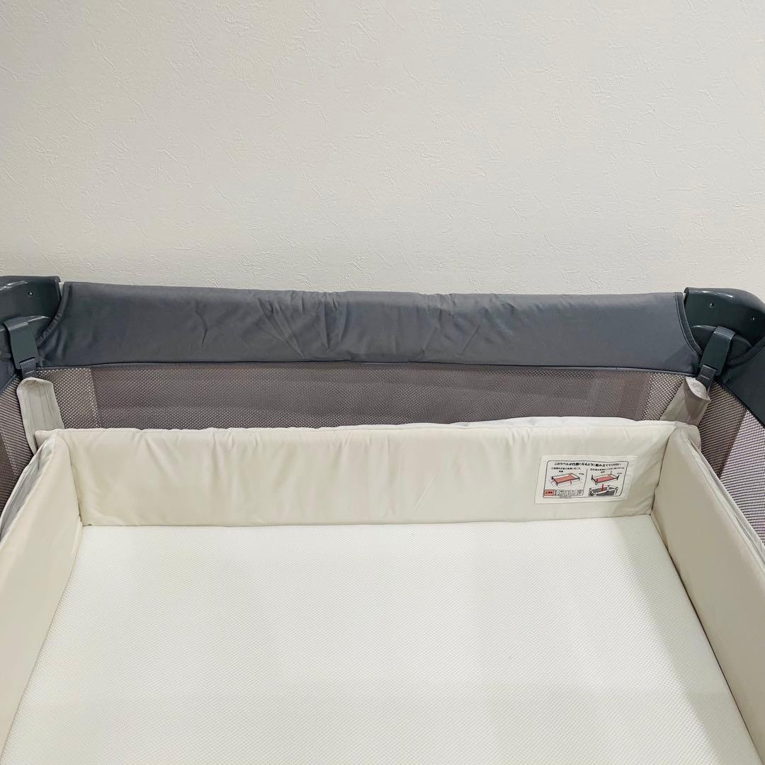 【美品】 Apricaベビーベッド ココネルエアー グレーベアー