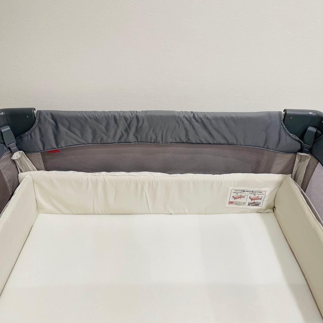 【美品】 Apricaベビーベッド ココネルエアー グレーベアー