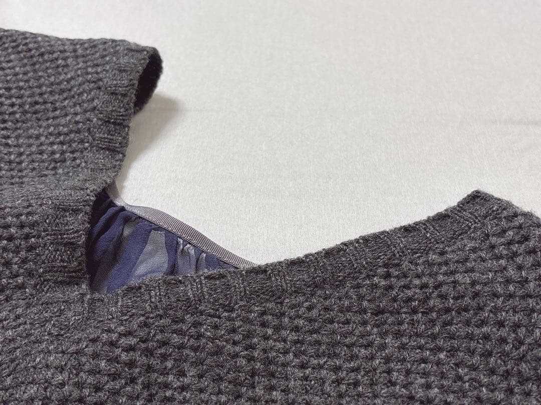 激レア　コレクション✨sacai サカイ ニット シルク バックプリーツ フレア