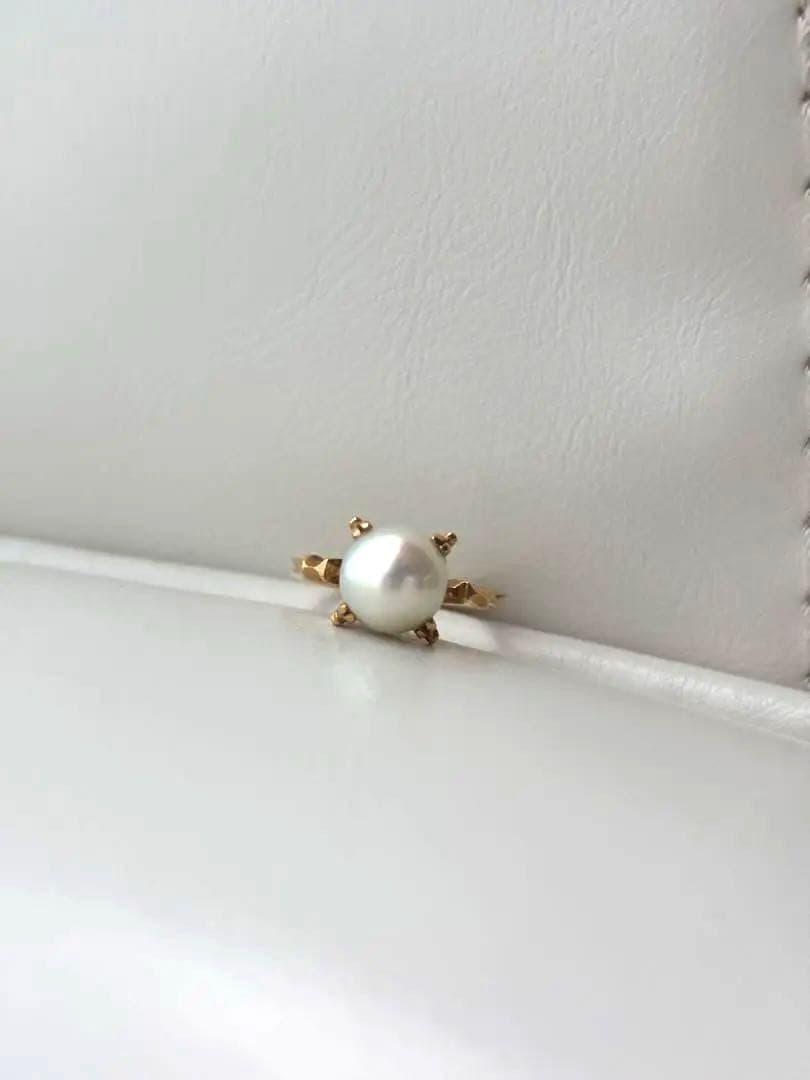 18金　真珠　パール　指輪