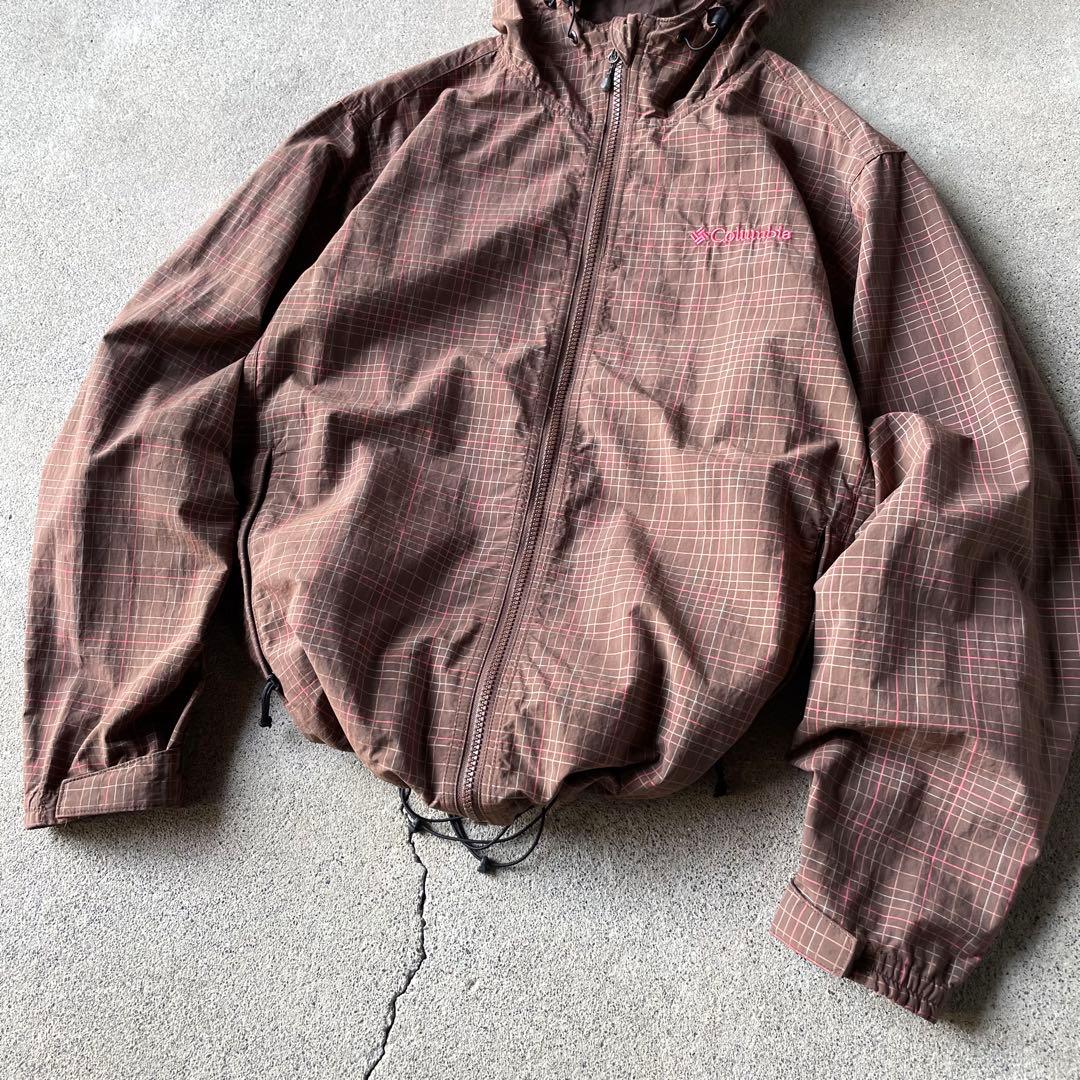 ジャケット・アウター 00s columbia check pattern shell jacket