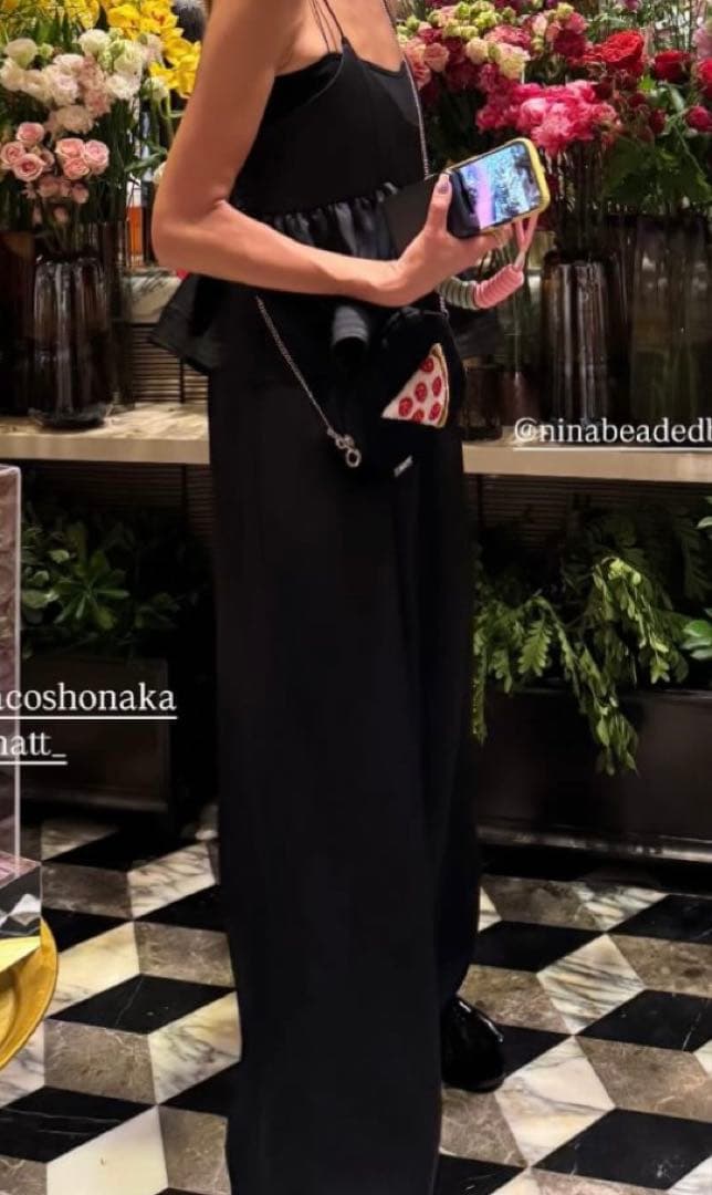 machatt サテンタックワイドパンツ&トップス　38