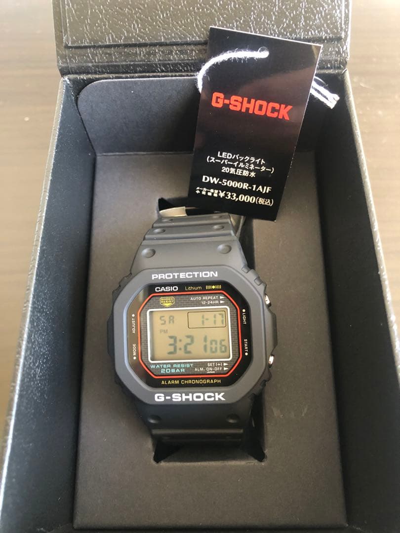 G-SHOCK 初代 復刻モデル DW-5000R-1AJF メンズ 腕時計