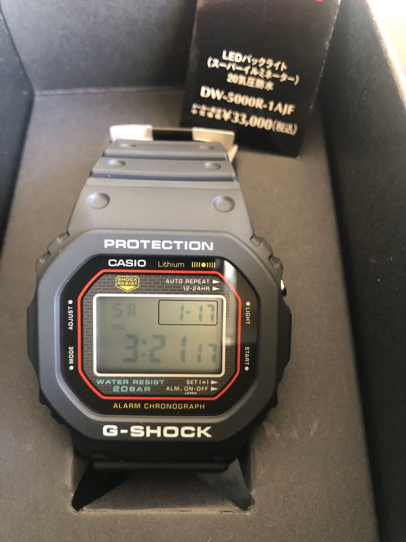 G-SHOCK 初代 復刻モデル DW-5000R-1AJF メンズ 腕時計