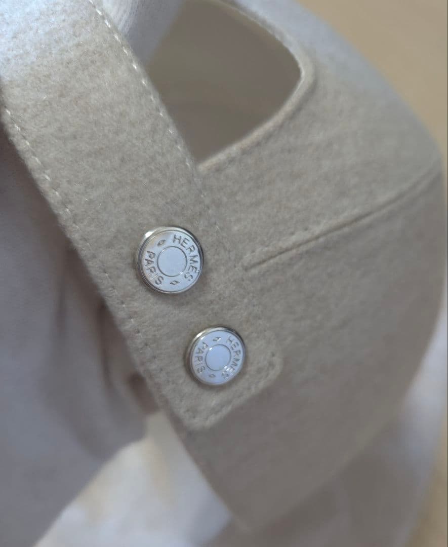 kei エルメス セレナ 58 カシミヤ レザー シルバー金具 キャップ