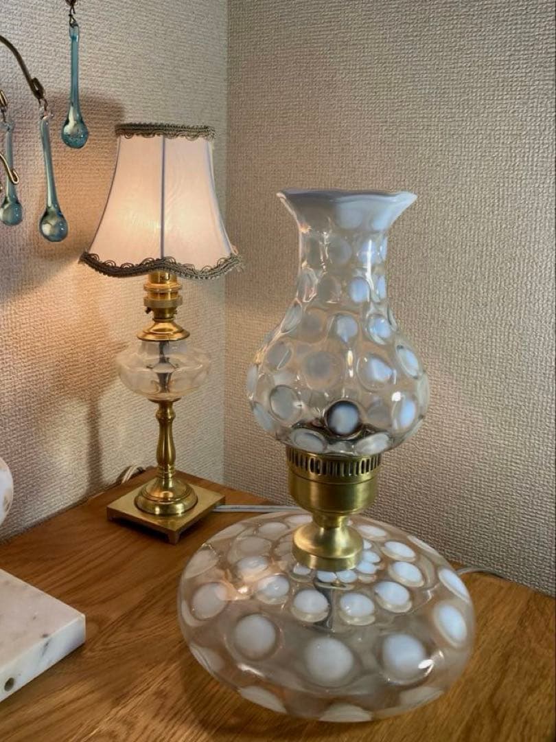 フェントン（Bigパンケーキ）1930年　ランプスタンド　アンティークシェード