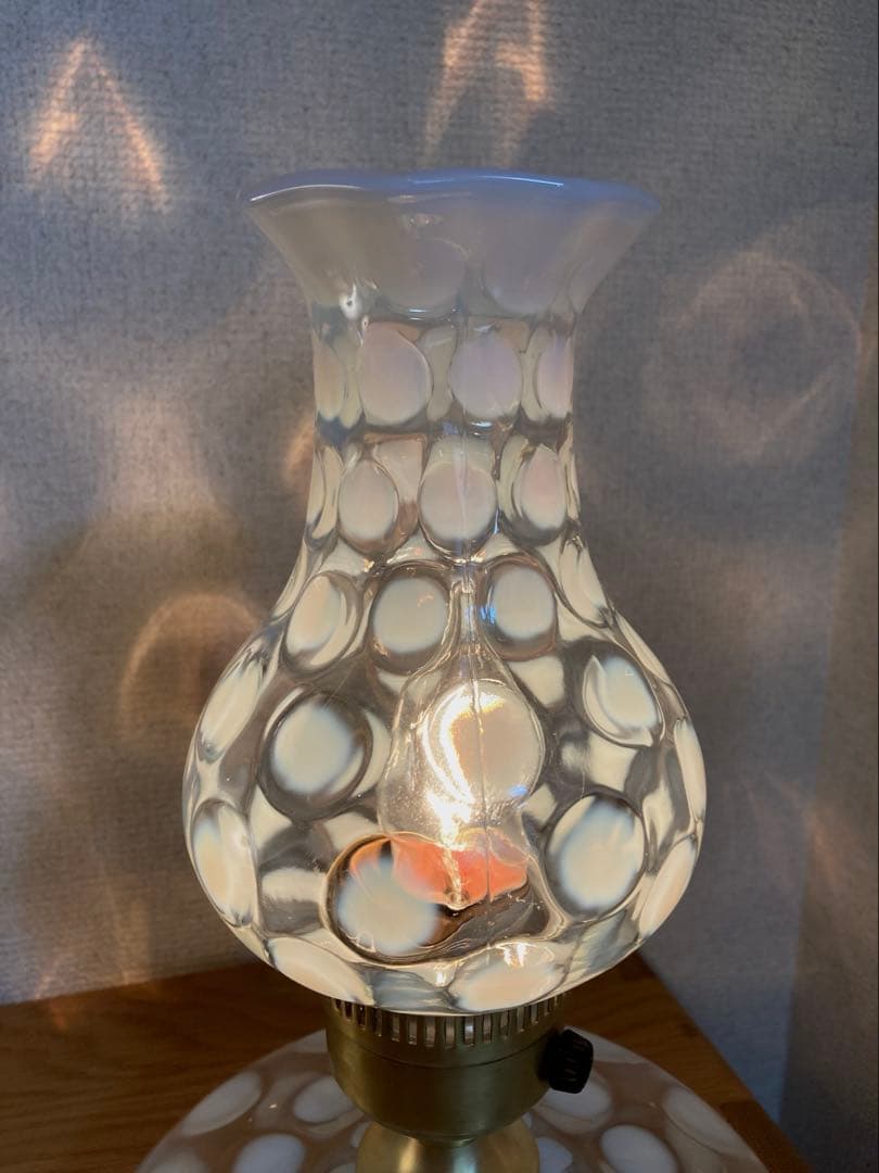 フェントン（Bigパンケーキ）1930年　ランプスタンド　アンティークシェード