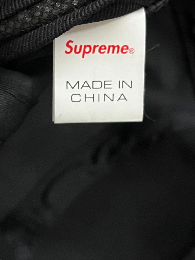 【mu様】Supreme ブラック レザー ベースボールキャップ