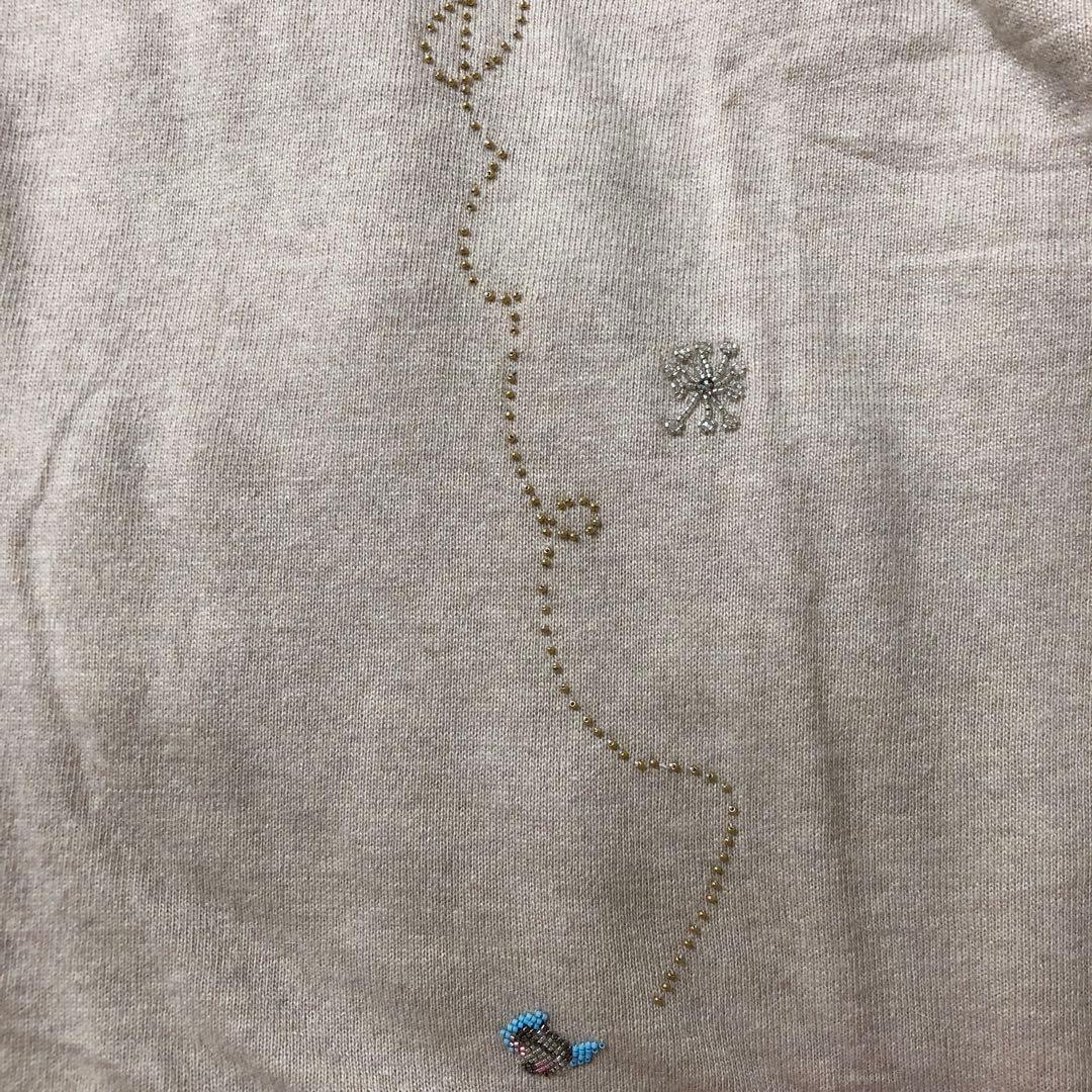 専用新品　TSUMORI CHISATO ビーズ刺繍ニット　カシミヤ、アンゴラ混
