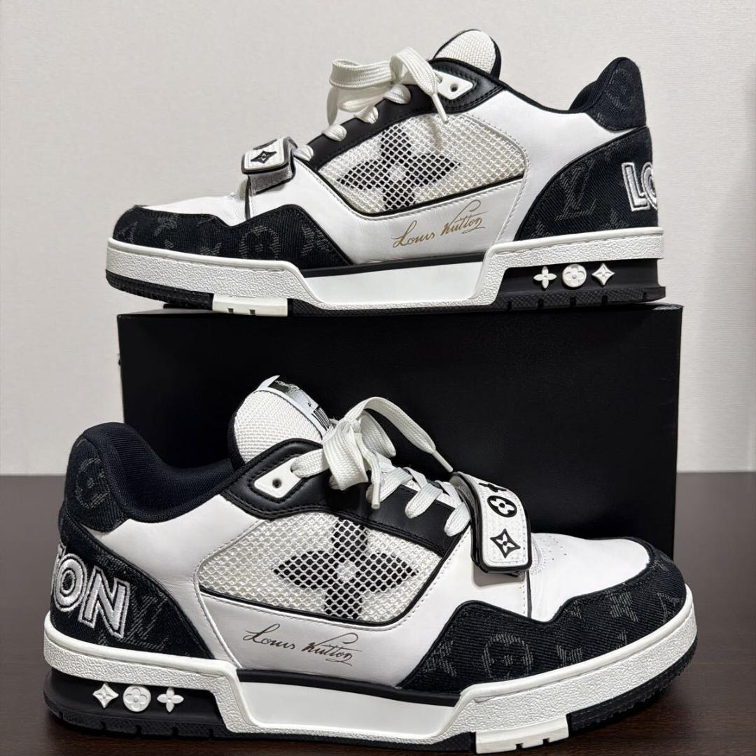 ルイヴィトン LVトレイナーライン モノグラム デニム ベルクロ スニーカー 8