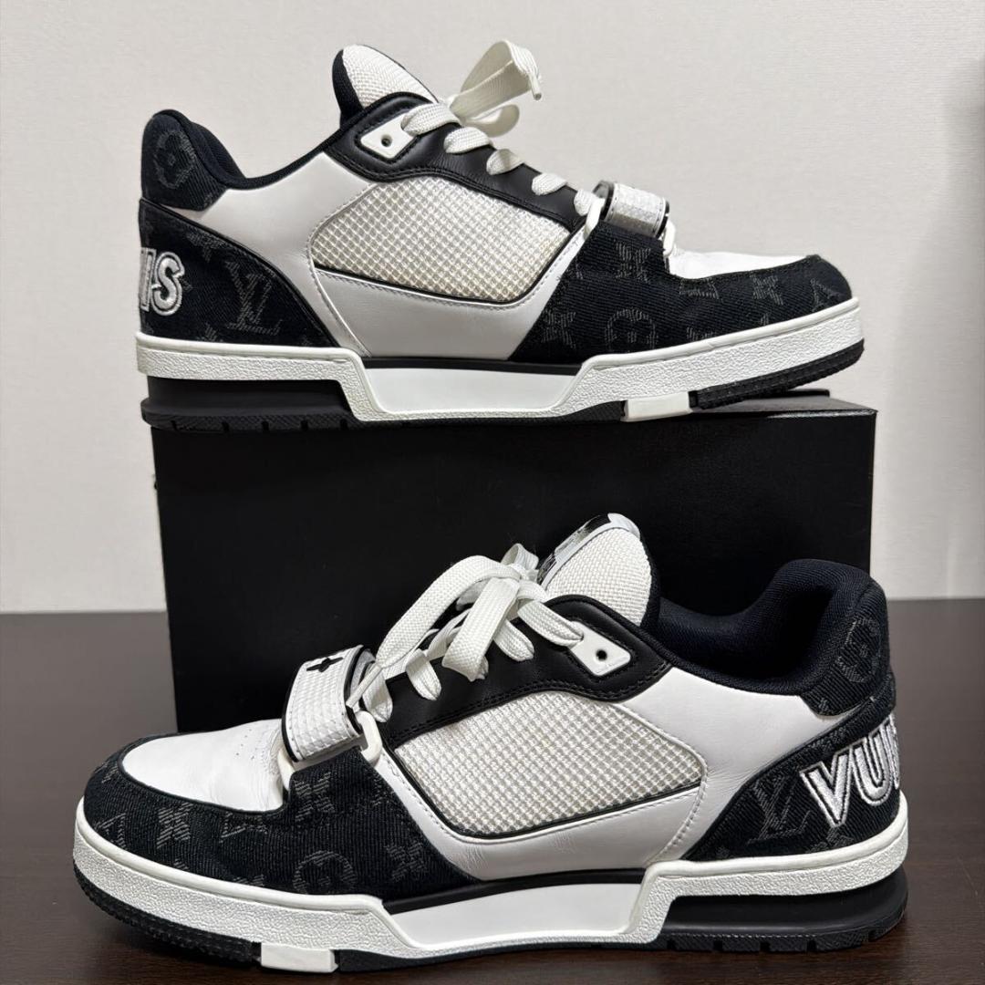 ルイヴィトン LVトレイナーライン モノグラム デニム ベルクロ スニーカー 8