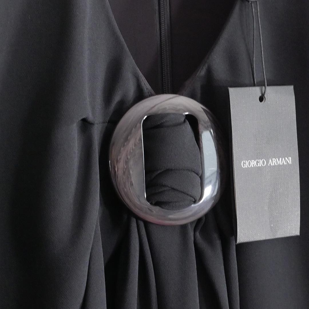 dt145/42/ジョルジオアルマーニ/ブラックドレスワンピース/レディース