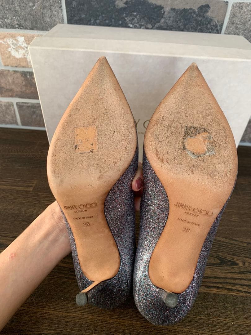 JIMMYCHOO ジミーチュウ 24.5cm ブライダルシューズ