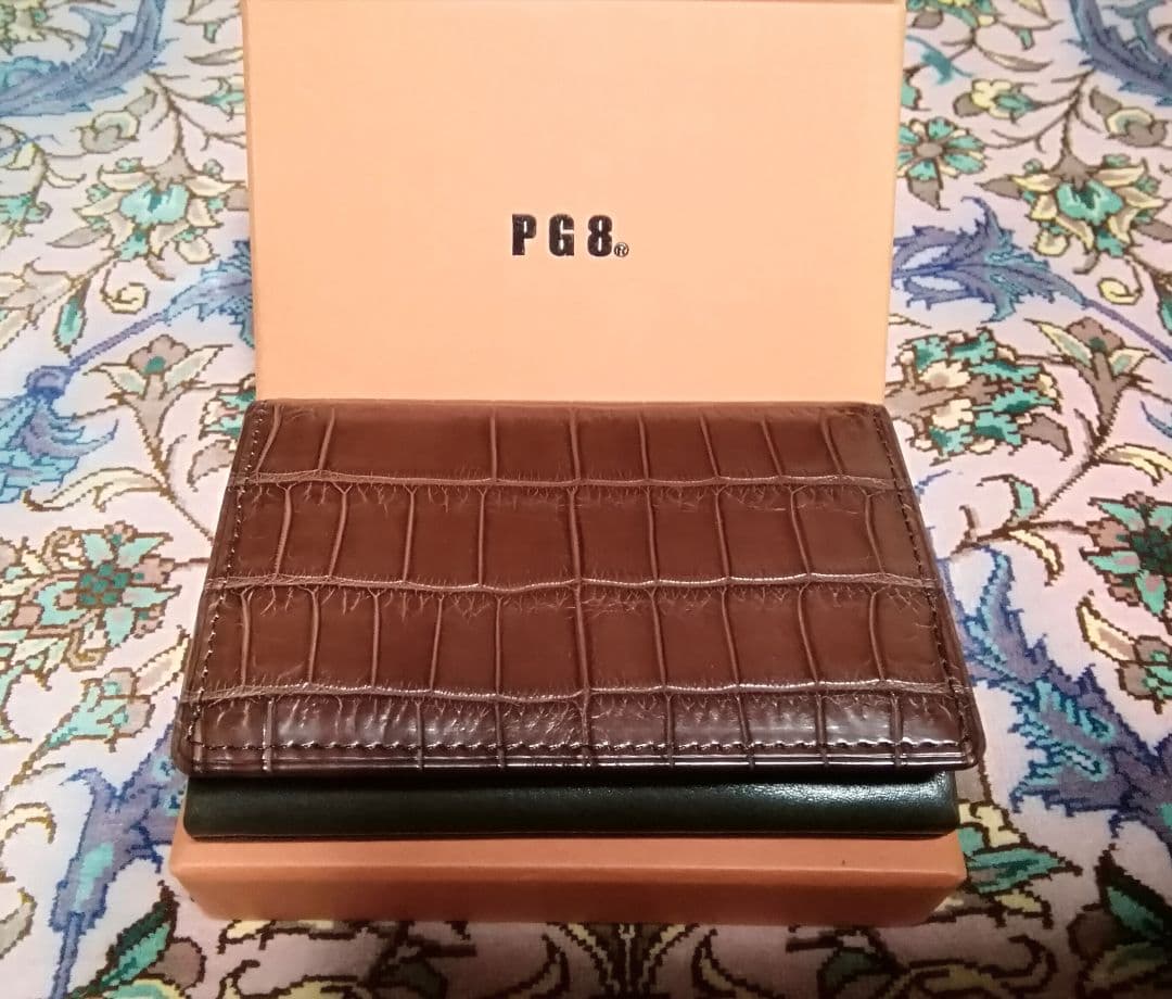 レナ♡ PG8 名刺いれ　　マットクロコダイル　ブラウン