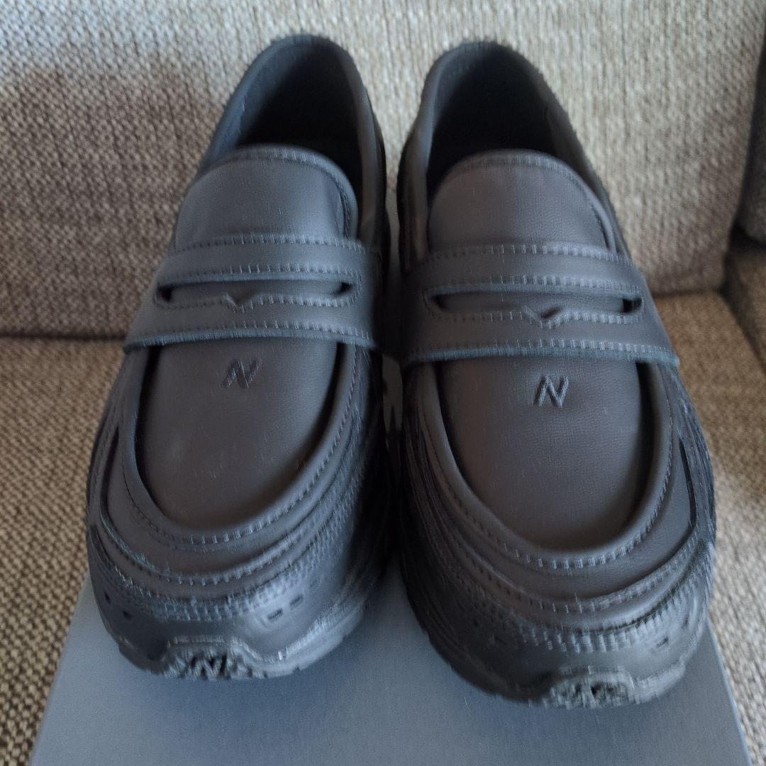 貴重レザーNew Balance U1906LBN ブラック ローファー26.5