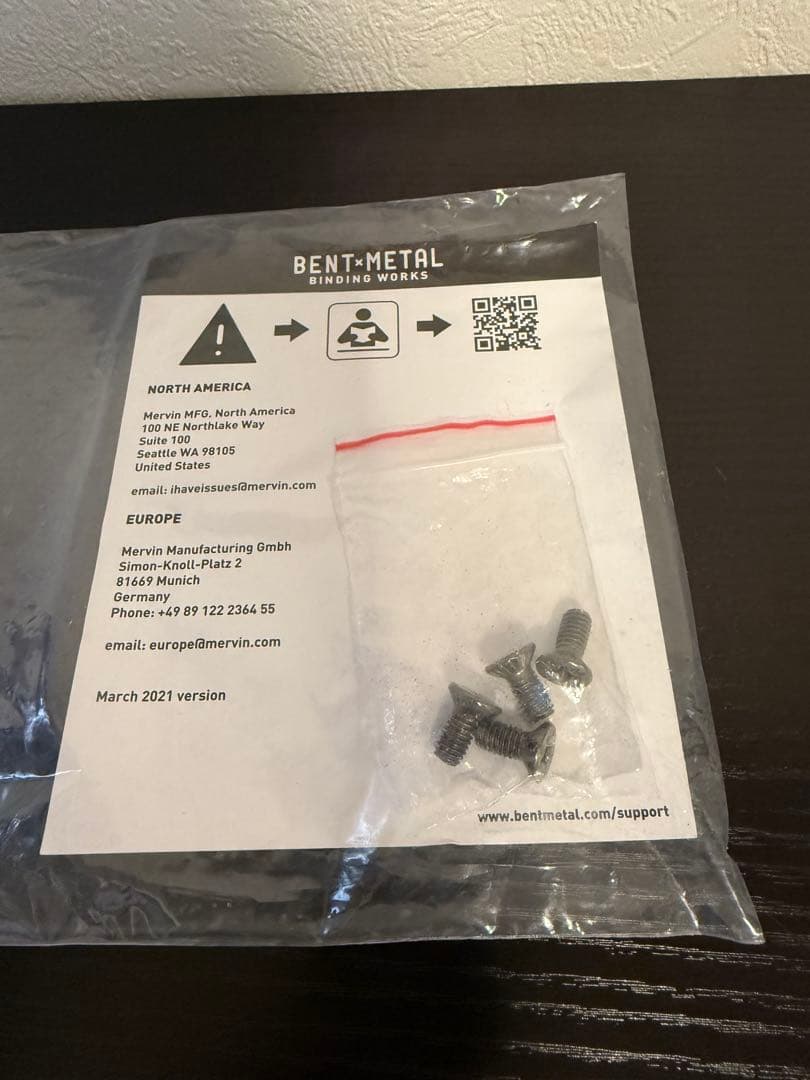BENT L BOLT バインディング ビンディング24-25モデル　M