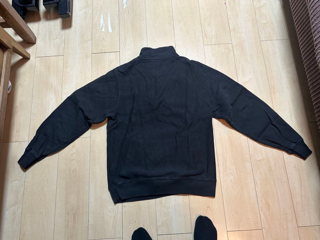stussy ハーフジップトレーナー　ブラック