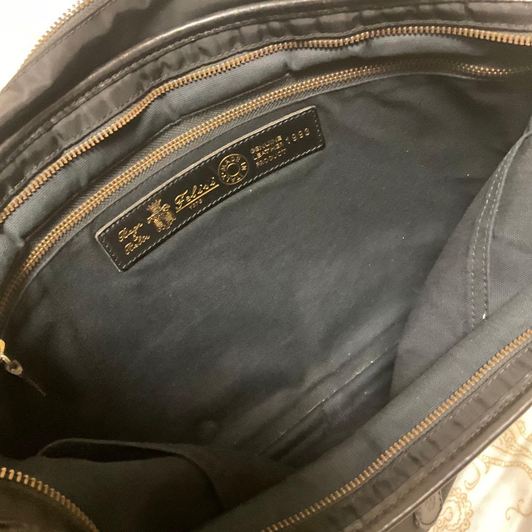 【状態良好】 Felisi フェリージ　ナイロン×レザー　バッグ1993 黒