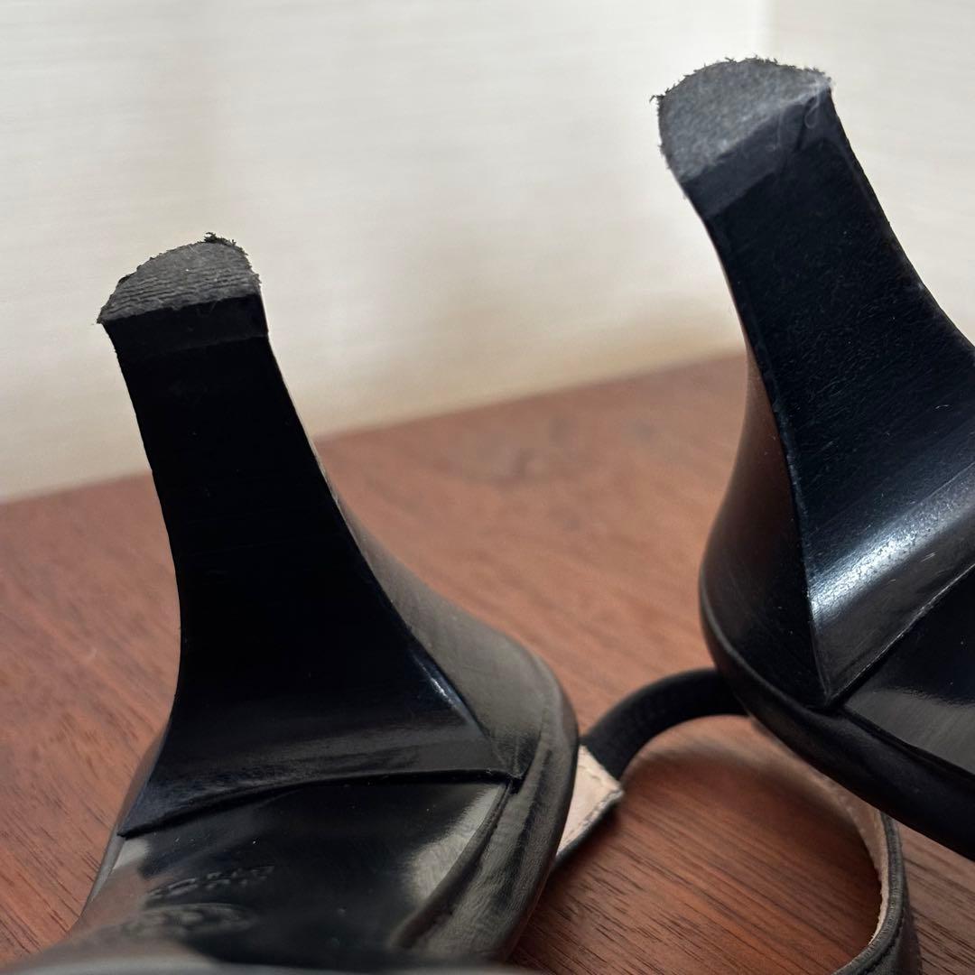 BALLY バリー 本革 スリングバック黒 36EU ポインテッドトゥ