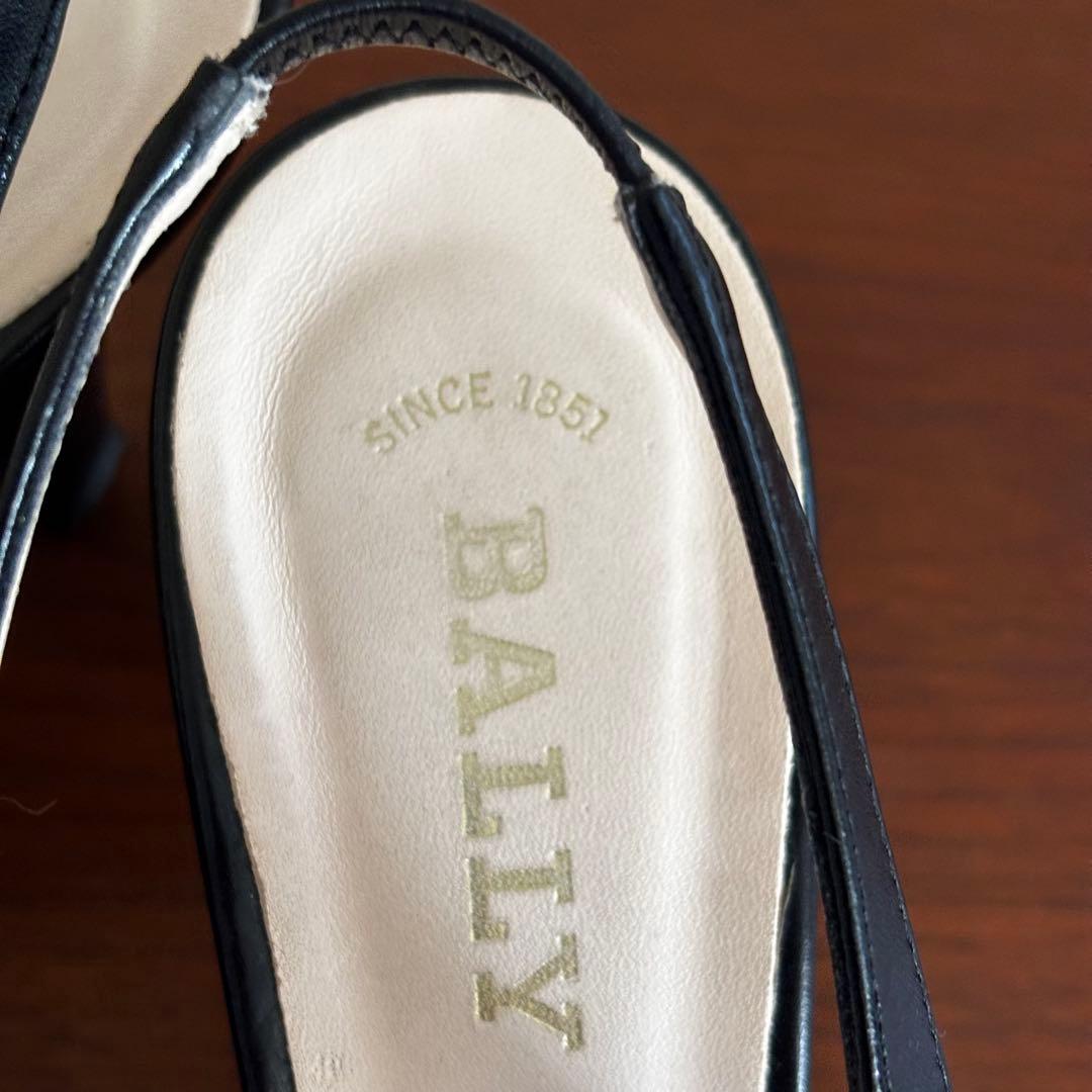 BALLY バリー 本革 スリングバック黒 36EU ポインテッドトゥ