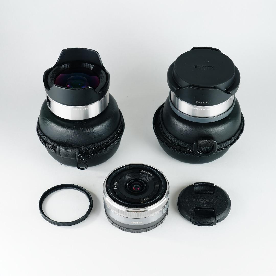 【遊べる】SONY SEL16F28 ワイド＆フィッシュアイコンバーターセット