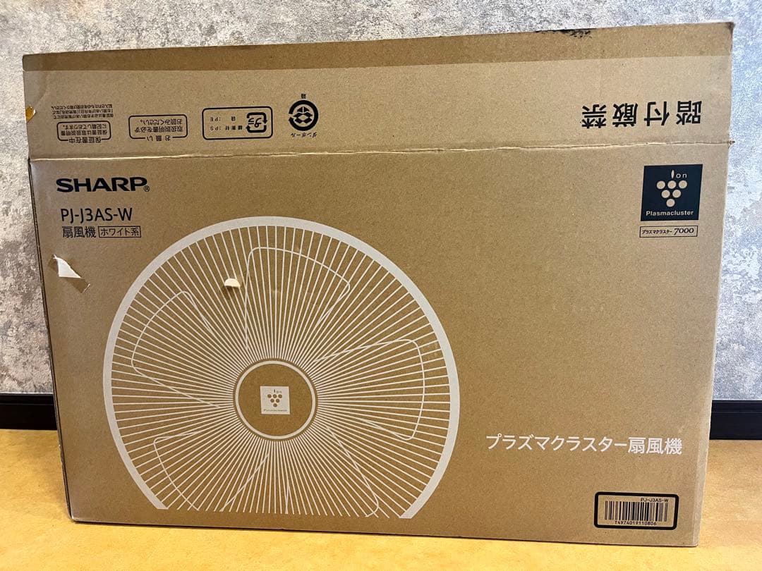 SHARP シャープ　プラズマクラスター　扇風機　PJ-J3AS-W