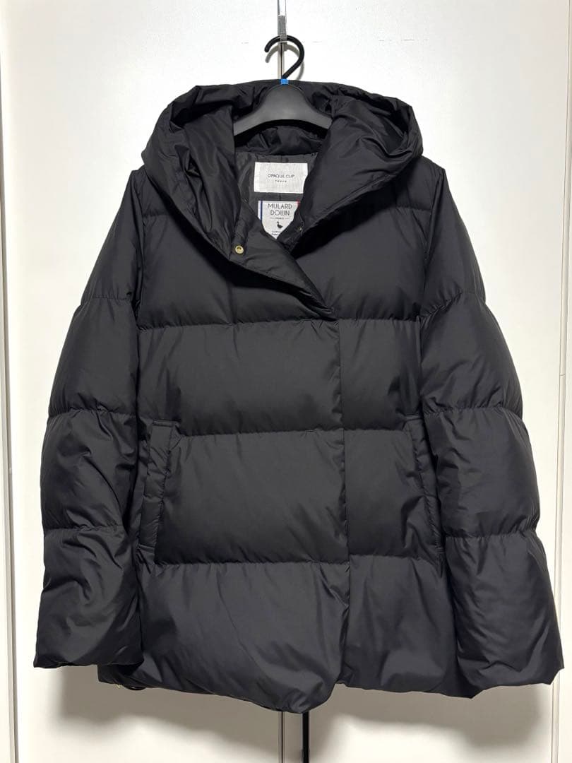 オペークドットクリップ ダウンジャケット 黒 40サイズ