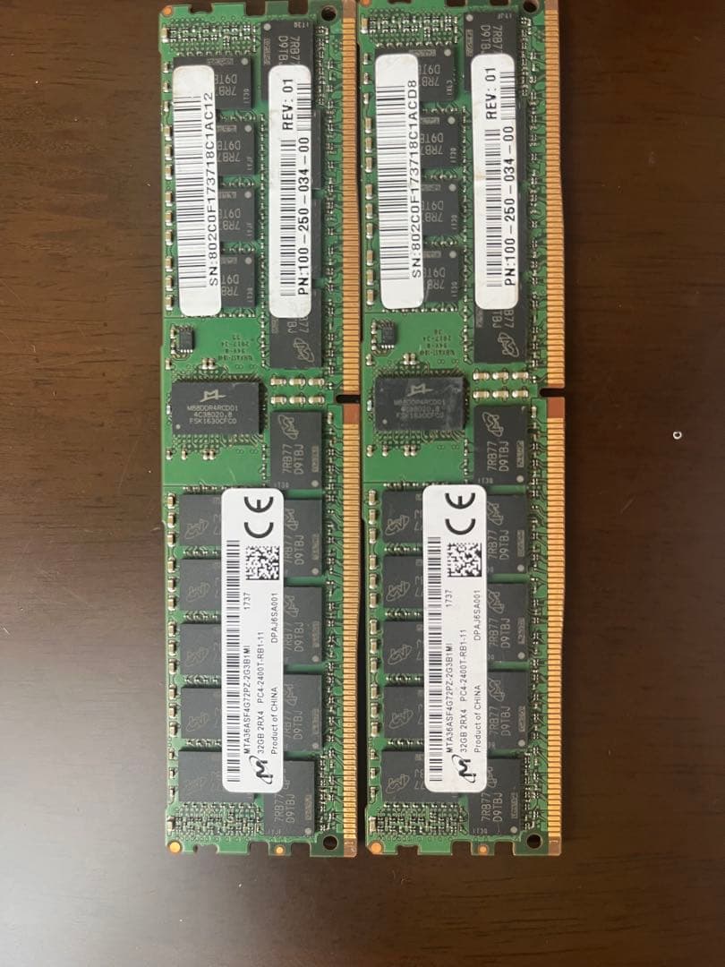 32GB サーバー用メモリ pc4-2400T 4枚セット
