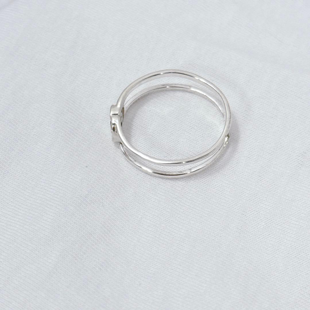 表記23 GUCCI インターロッキングG オープンバンドリング　スリム　メンズ