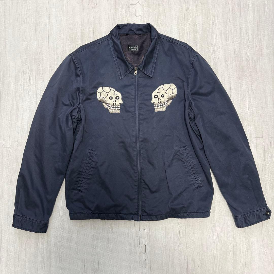 さ*か様 【Schott】ジャケット L ドクロ ヘビ 蜘蛛の巣 スカジャン ス