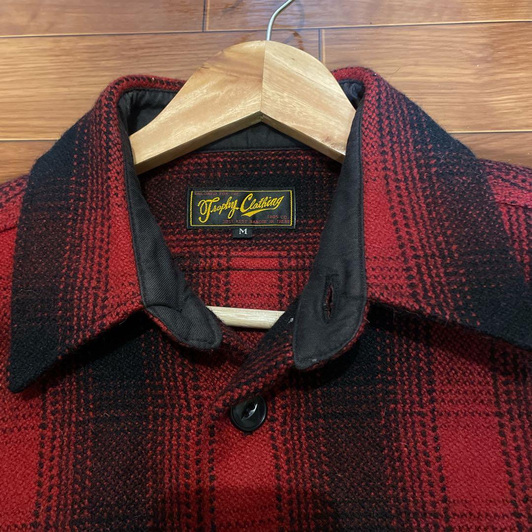 TROPHYCLOTHINGトロフィークロージング オンブレチェック ウール M