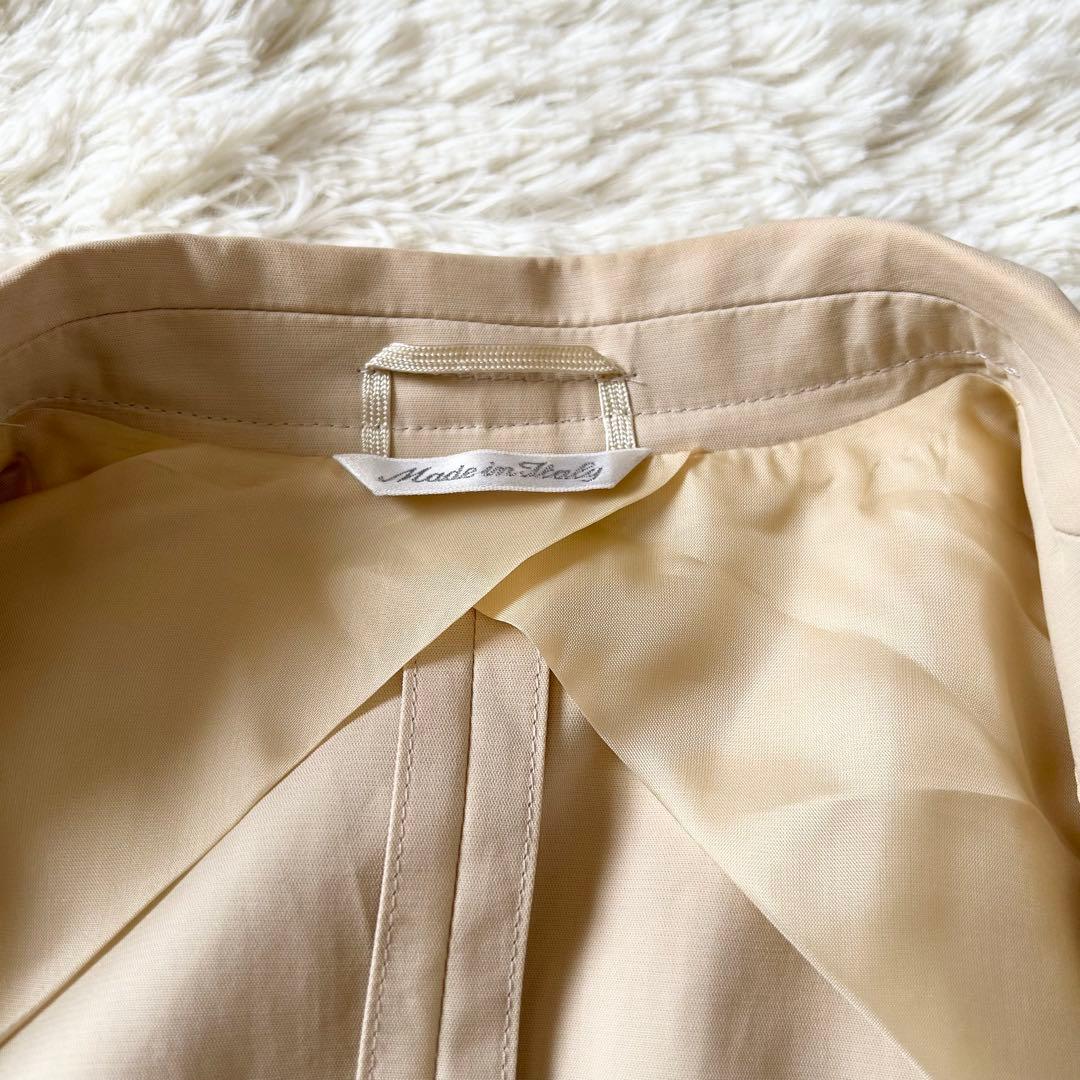 マックスマーラ パンツスーツ 白タグ ベージュ テーラード 38