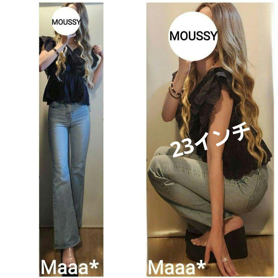 今季　完売品　春夏限定COLOR　MOUSSY　MVS L/BLU FLARE