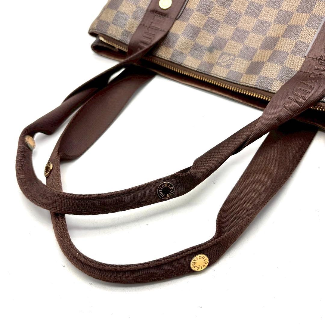 美品 ルイヴィトン ダミエ カバ ボブール トートバッグ PVC 茶 A4可