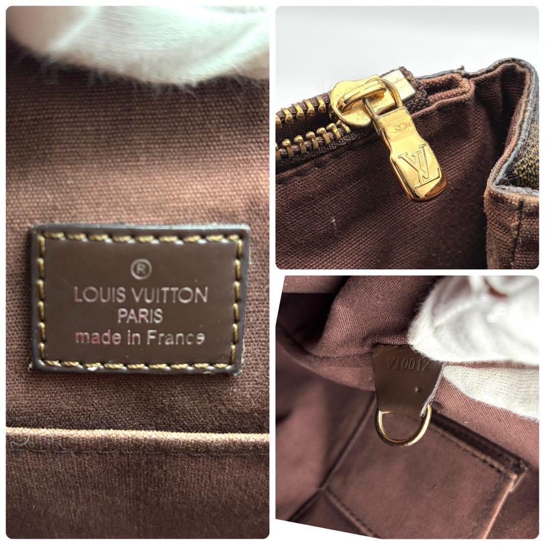 美品 ルイヴィトン ダミエ カバ ボブール トートバッグ PVC 茶 A4可