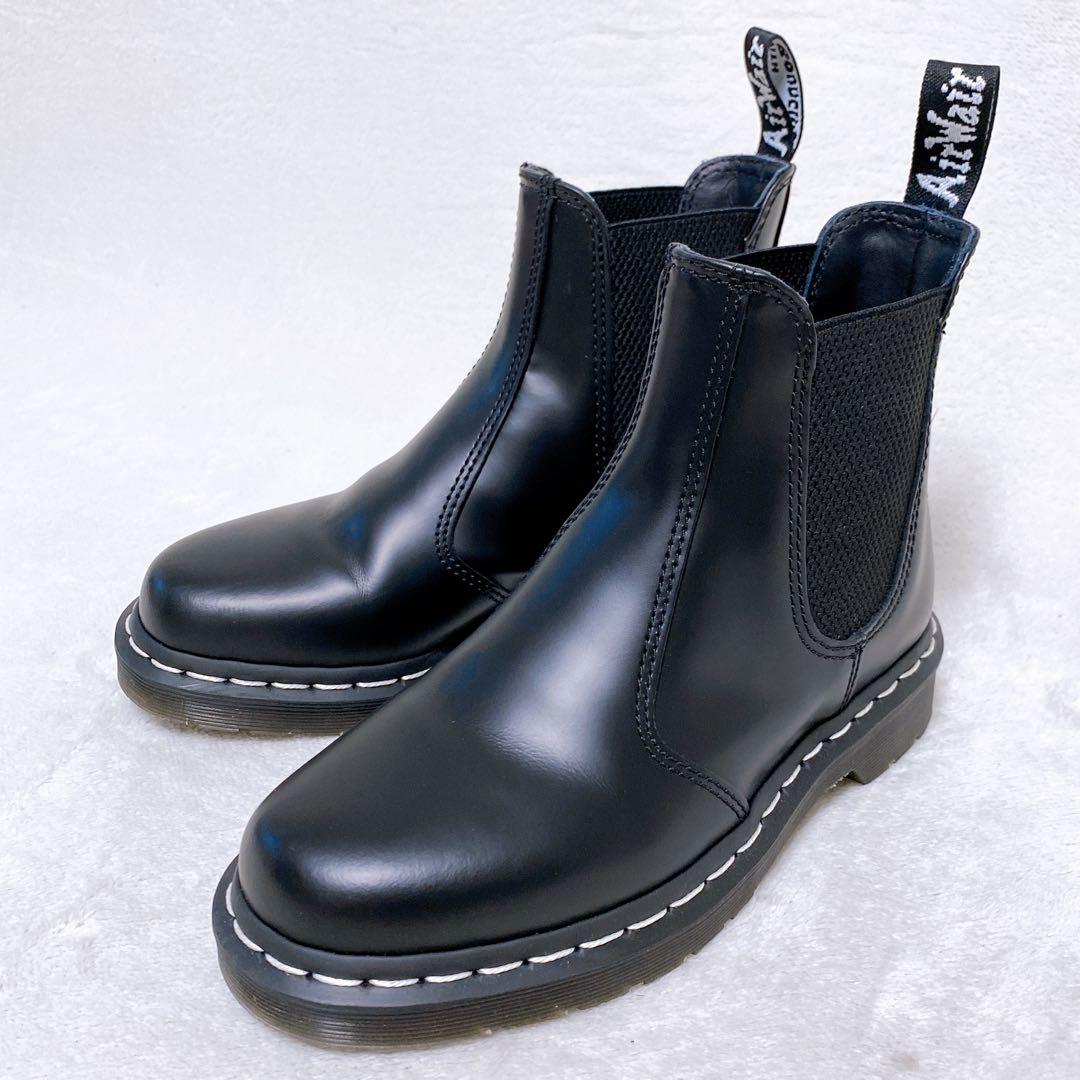 美品　ドクターマーチン　サイドゴアブーツ　限定品2976WS　UK3　モノクロ