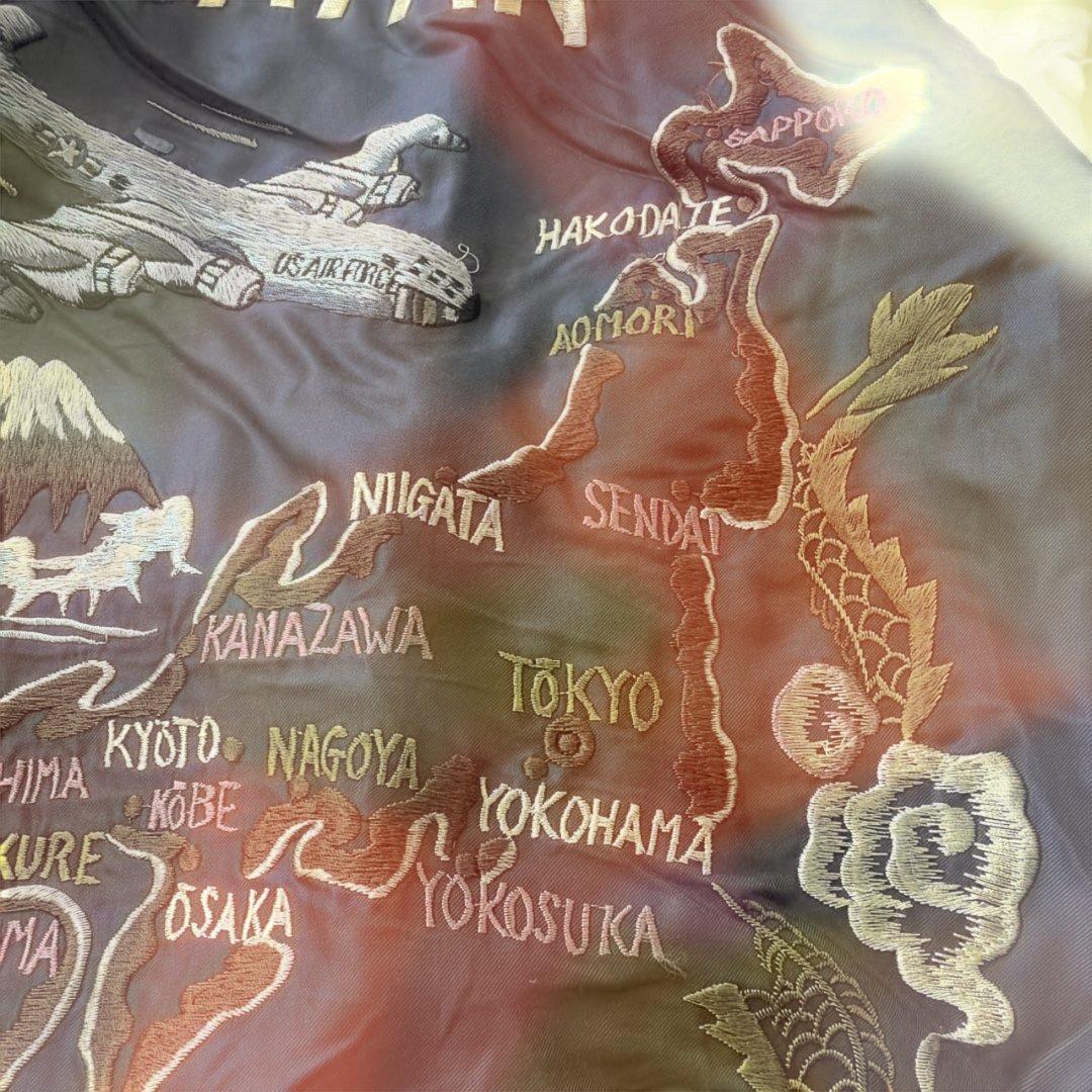 テーラー東洋　スカジャン日本地図　鷹 龍虎 富士山