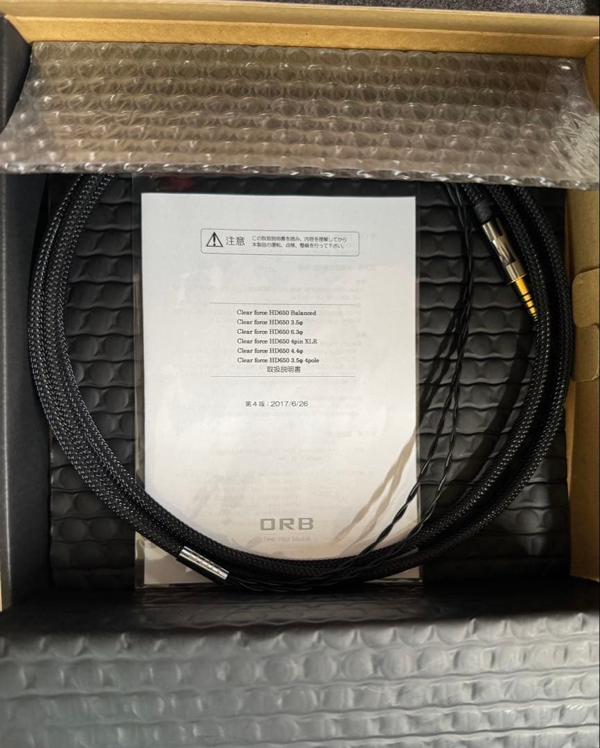 ORB Audio Clear force 4.4バランスケーブル　2.5m